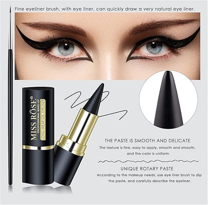 2Pcs Gentle Matte Gel Eyeliner Pencil, SoftSmooth Texture Eye Makeup Stick, Basic Cat Eye Be SmokyEye Daily Makeup Tool, Versatile Cosmetic for Festival &Casual Gifting Use，girl's favorite Valentine's Day makeup gift-BP