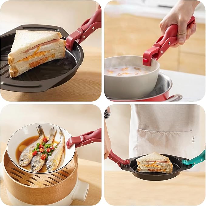 Pinzas Multiusos Anti-Escaldaduras para Tazón, 2PCS Pinzas Anticalor para Tazones Calientes, Platos, Grips, Tenazas, Abrazaderas para Cocina, Pinza Antiescaldado de Silicona Antideslizante para Platos Calientes - BP
