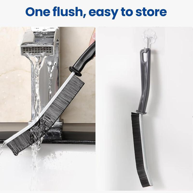 Cepillo de limpieza de grietas de 5 piezas Multi-5, multifuncional para baño, hogar, cocina, azulejos, herramienta de limpieza de grietas de ventanas-OA