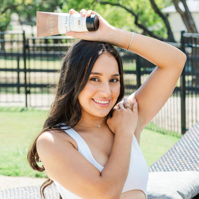 🌞 Get the Ultimate Sunless Glow✨ Beauty by EST Lotion – For a Natural, Streak-Free Tan-TY