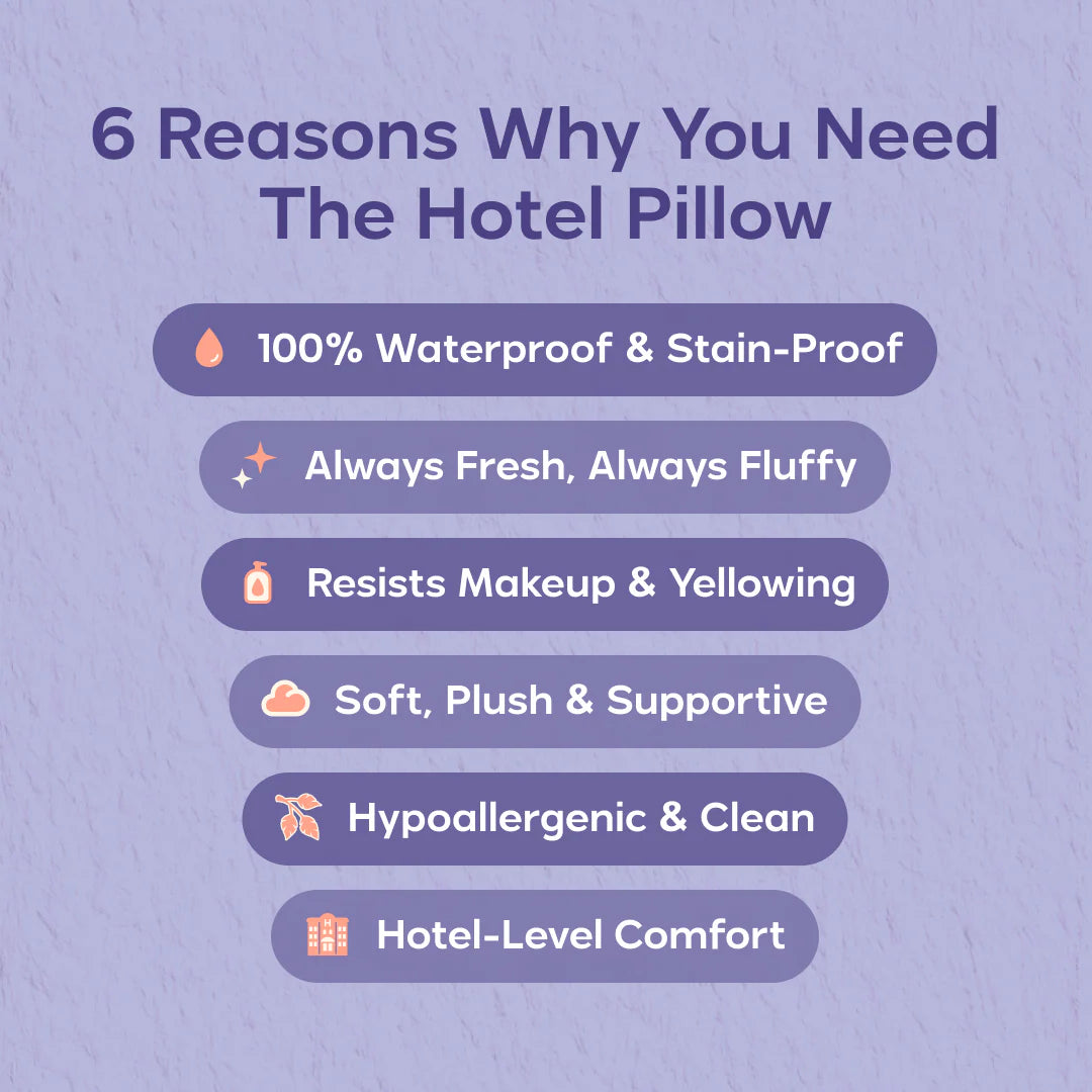 Mellow Sleep | Hotel Pillow Waterproof & Stain-Resistant Cloud-Soft Hypoallergenic Machine Washable Best Pillow of 2026-BP