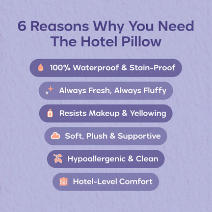 Mellow Sleep | Hotel Pillow Waterproof & Stain-Resistant Cloud-Soft Hypoallergenic Machine Washable Best Pillow of 2026-BP