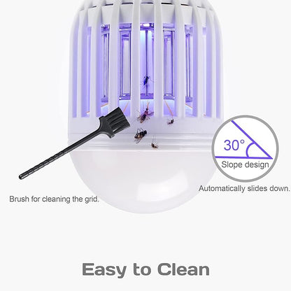 2-in-1 LED Light Bulb and Mosquito Killer, E26/E27 Bug Zapper Lamp with Blue-Violet Light for Indoor and Outdoor Use, Safe and Energy-Efficient Insect Trap outdoor light-BP