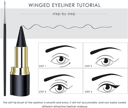 2Pcs Gentle Matte Gel Eyeliner Pencil, SoftSmooth Texture Eye Makeup Stick, Basic Cat Eye Be SmokyEye Daily Makeup Tool, Versatile Cosmetic for Festival &Casual Gifting Use，girl's favorite Valentine's Day makeup gift-BP