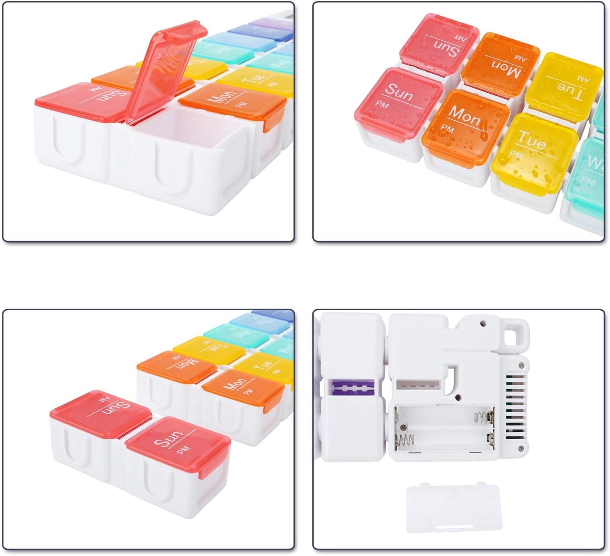 7-Day Pill Organizer with Medicine Reminder Alarm-OA
