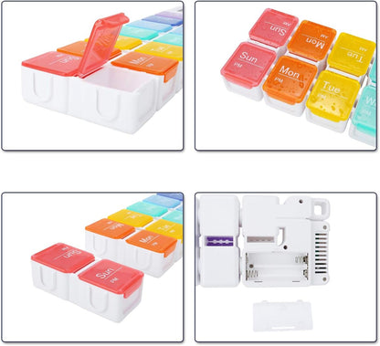 7-Day Pill Organizer with Medicine Reminder Alarm-OA