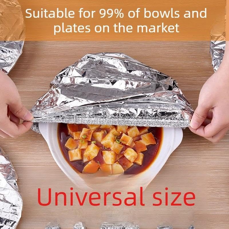 50PCS Aluminum foil heat-retaining cover for home dining tables and food containers-OA