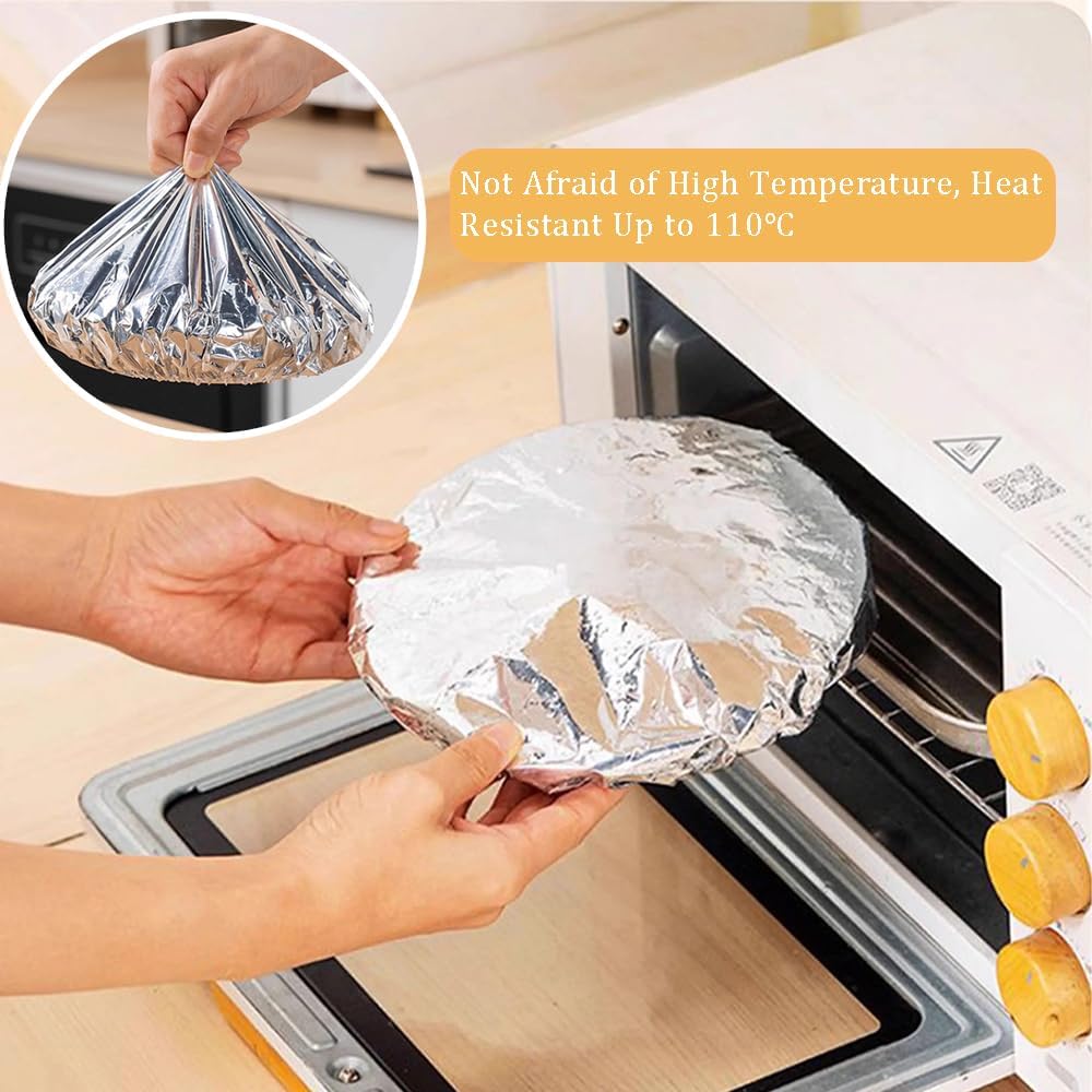 50PCS Aluminum foil heat-retaining cover for home dining tables and food containers-OA
