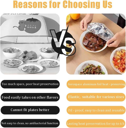 50PCS Aluminum foil heat-retaining cover for home dining tables and food containers-OA