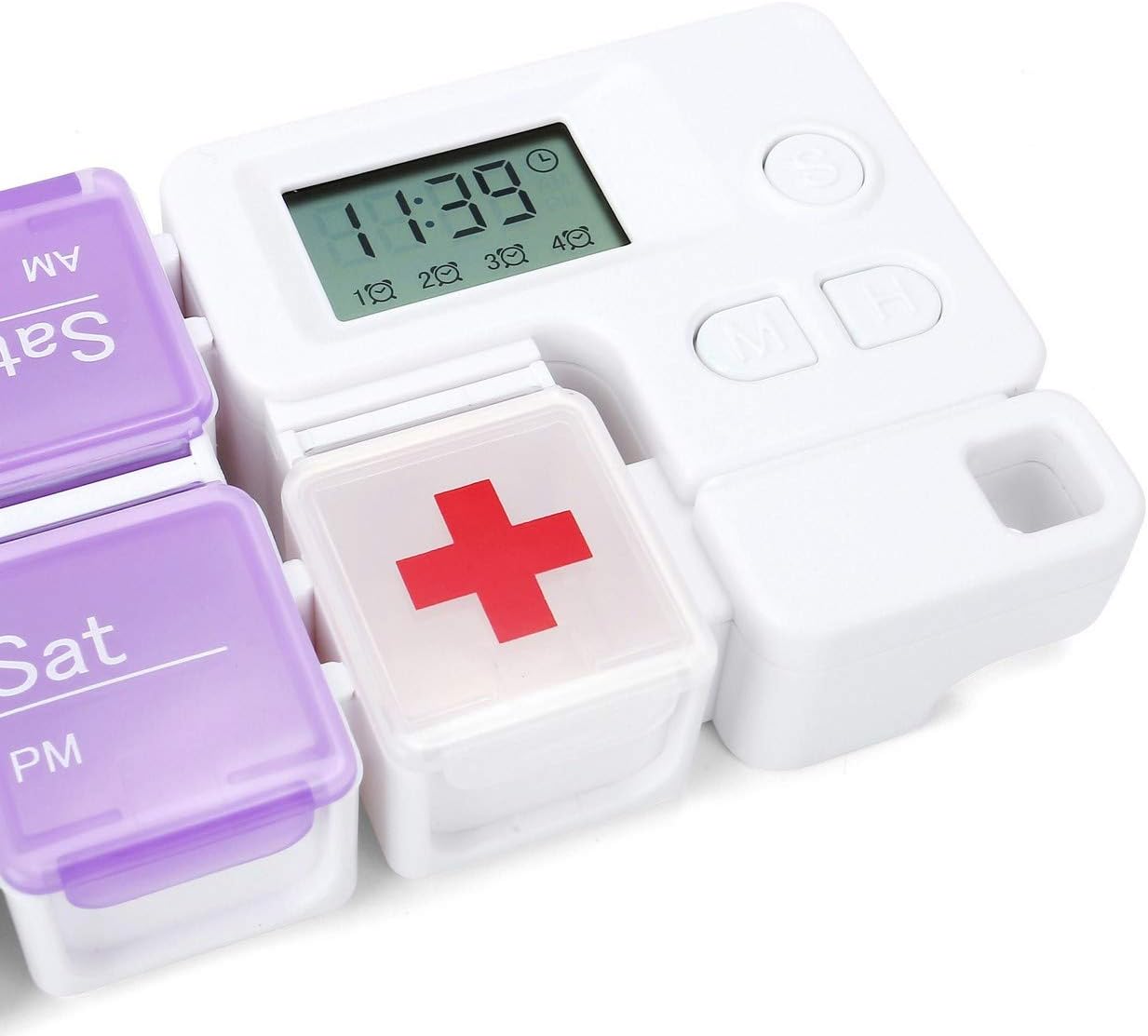 7-Day Pill Organizer with Medicine Reminder Alarm-OA