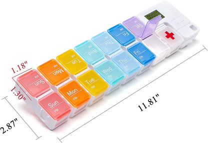 7-Day Pill Organizer with Medicine Reminder Alarm-OA