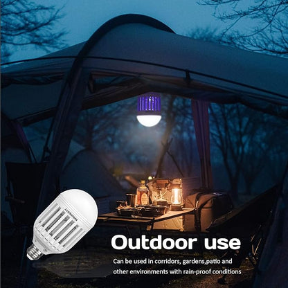 2-in-1 LED Light Bulb and Mosquito Killer, E26/E27 Bug Zapper Lamp with Blue-Violet Light for Indoor and Outdoor Use, Safe and Energy-Efficient Insect Trap outdoor light-BP