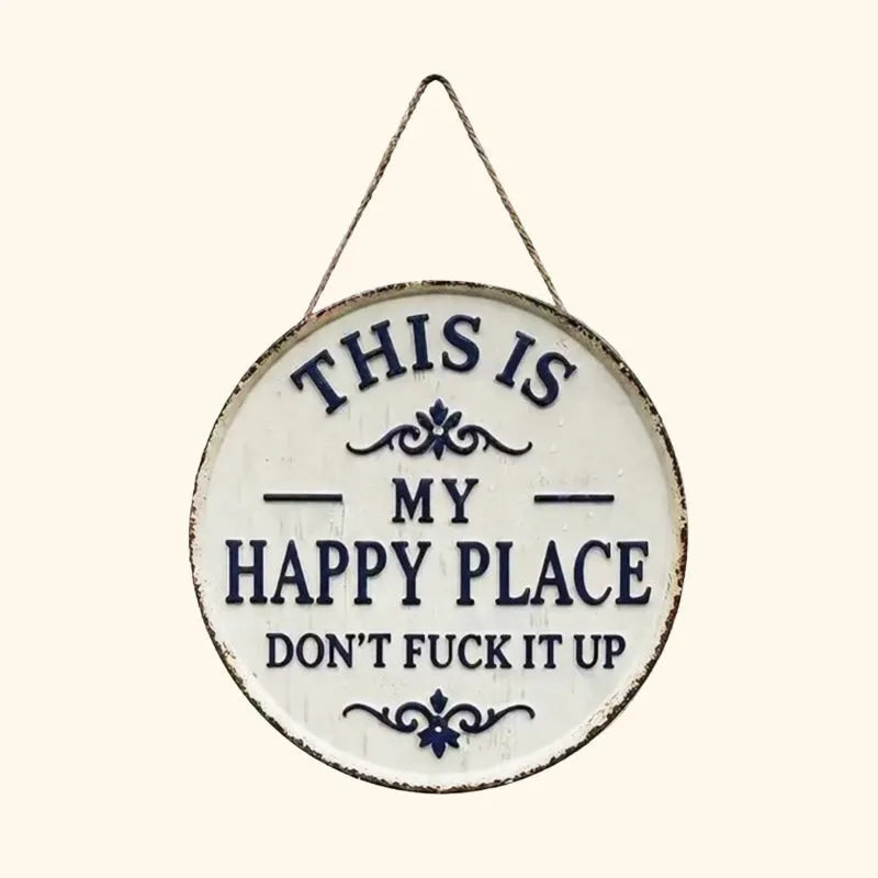 “This Is My Happy Place” Door Sign -TY