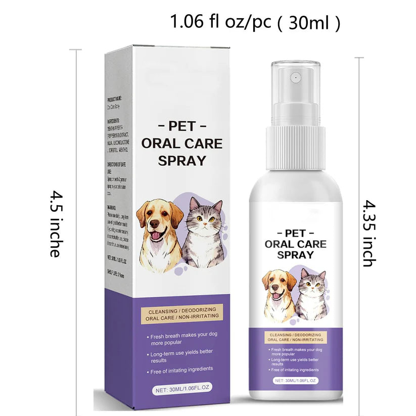 Pet Oral Care Spray – Fresh Breath & Cleaner Teeth, No Brushing Needed-BP