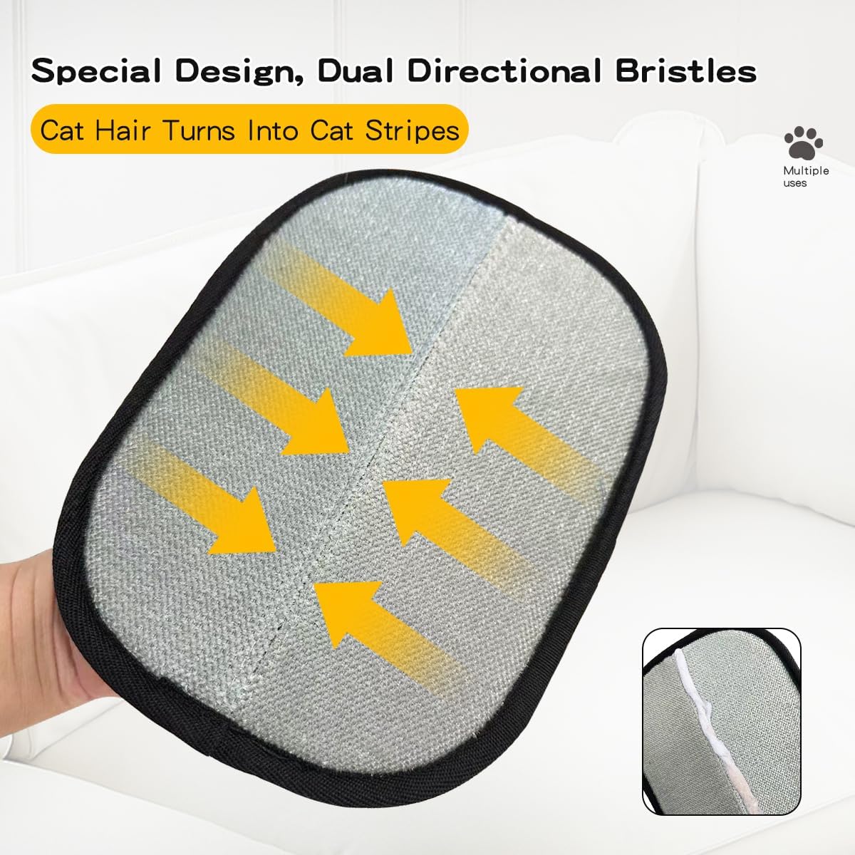 Guantes electrostáticos para eliminar el pelo de mascotas: Limpieza rápida - Reutilizables y lavables-OA