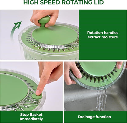 Salad Spinner Large for Efficient Salad Preparation and Food Washing-OA