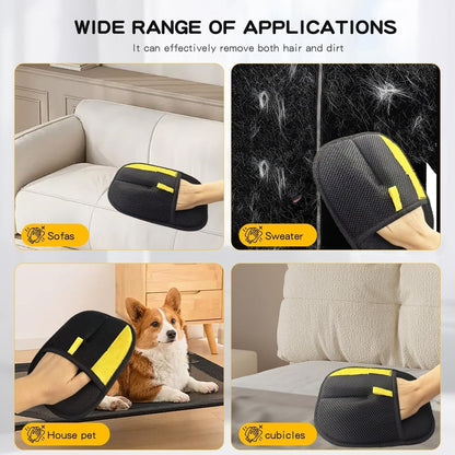 Guantes electrostáticos para eliminar el pelo de mascotas: Limpieza rápida - Reutilizables y lavables-OA