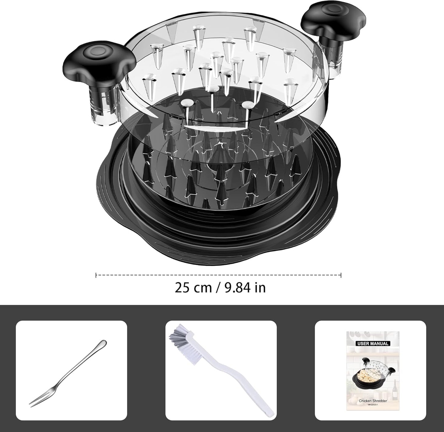 💕Hot sale 49% OFF💖Chicken Shredder Large Chicken Breast Shredder Tool for Pork Beef Chicken-OA