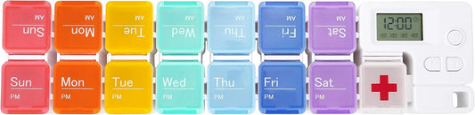 7-Day Pill Organizer with Medicine Reminder Alarm-OA