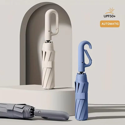 Automatic Folding Umbrella,  Portable Rain Umbrella with Loop Buckle, Windproof & Waterproof Umbrella for Men & Women #GLOBAL PICKS-BP