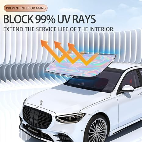 Parasol plegable anti-UV para parabrisas, paraguas multiusos de protección térmica para ventanilla delantera de coche para sedanes y SUV, accesorios exteriores de automoción para hombres y mujeres, cosas para el coche, vehículo-BP