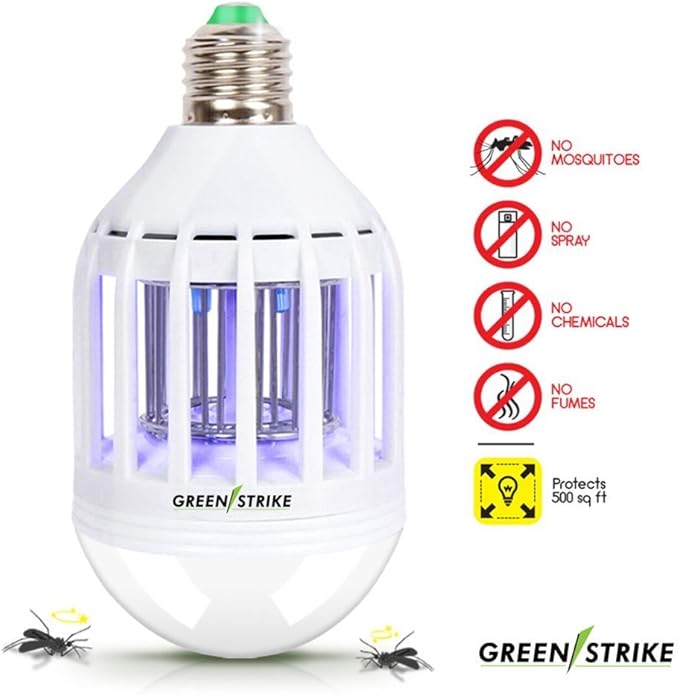 2-in-1 LED Light Bulb and Mosquito Killer, E26/E27 Bug Zapper Lamp with Blue-Violet Light for Indoor and Outdoor Use, Safe and Energy-Efficient Insect Trap outdoor light-BP