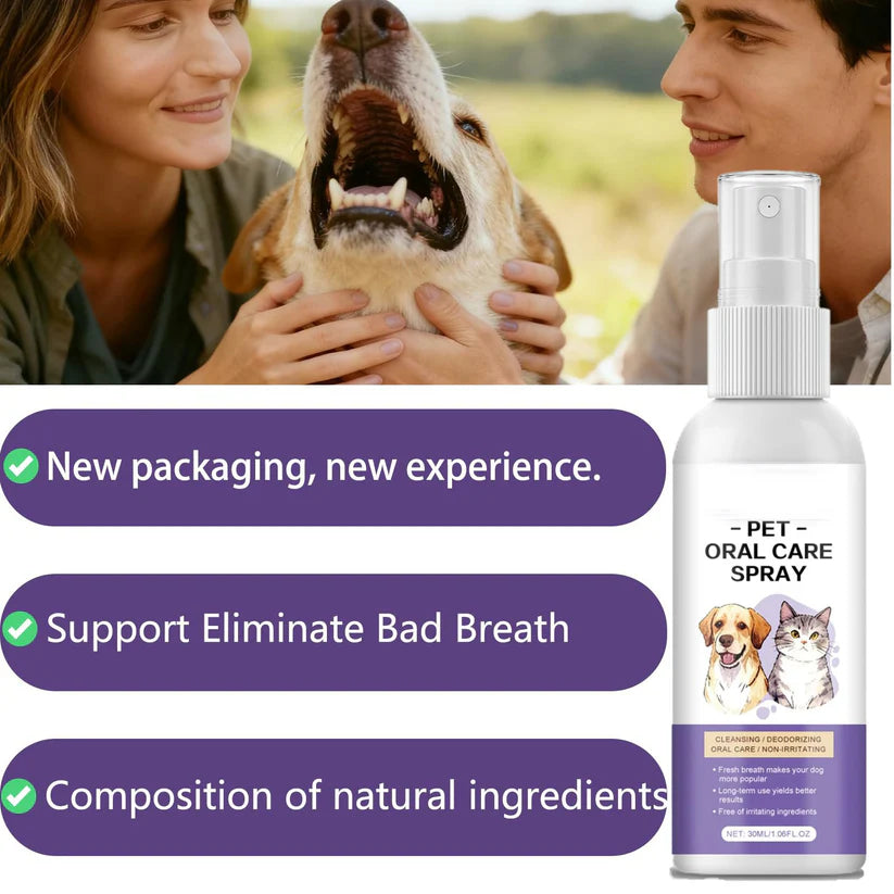 Pet Oral Care Spray – Fresh Breath & Cleaner Teeth, No Brushing Needed-BP