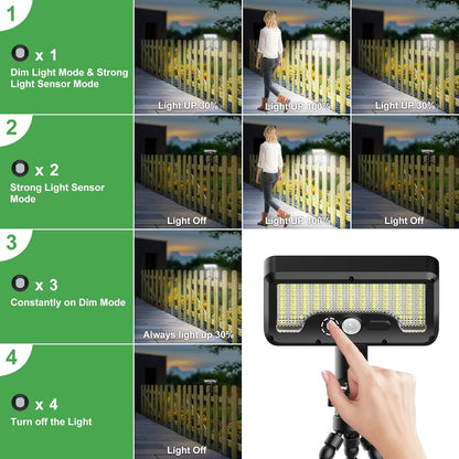 💕Hot sale 49% OFF💖Solar Lights Outdoor with Motion Sensor, USB & Solar Powered-OA