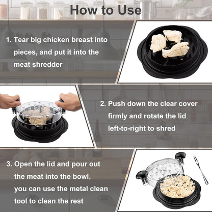 💕Hot sale 49% OFF💖Chicken Shredder Large Chicken Breast Shredder Tool for Pork Beef Chicken-OA