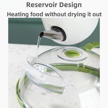 Microwave Splatter Cover with Water Steamer-OA