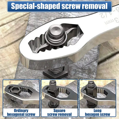 Universal Car Torx Wrench,8-22mm Self-tightening Wrench,Double-head Torx Spanner,Non-Slip Multi-function Wrench for Most Nuts & Bolts Repair,Professional Car Assembly & Disassembly Tool.-BP