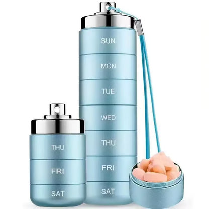 TSA-Friendly Secure Metal Pill Organizer – Leak-Proof & Easy-Carry Case-EV
