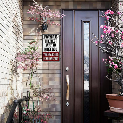 🏆50K+ SOLD LAST WEEK! - Metal No Trespassing Signs Private Property Funny -KKK