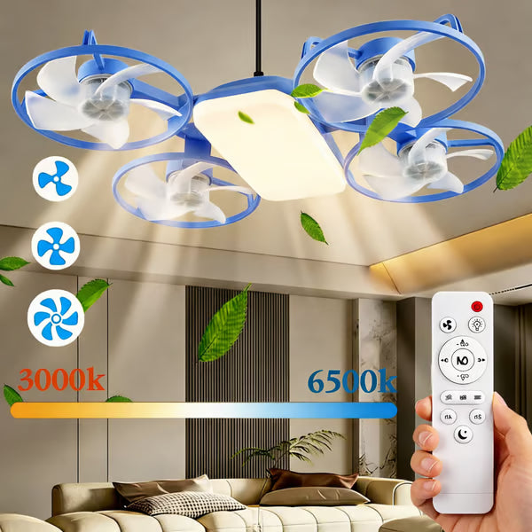 ✨ Drone-Style LED Ceiling Fan Light – Modern Lighting & Airflow in One-ZZZ