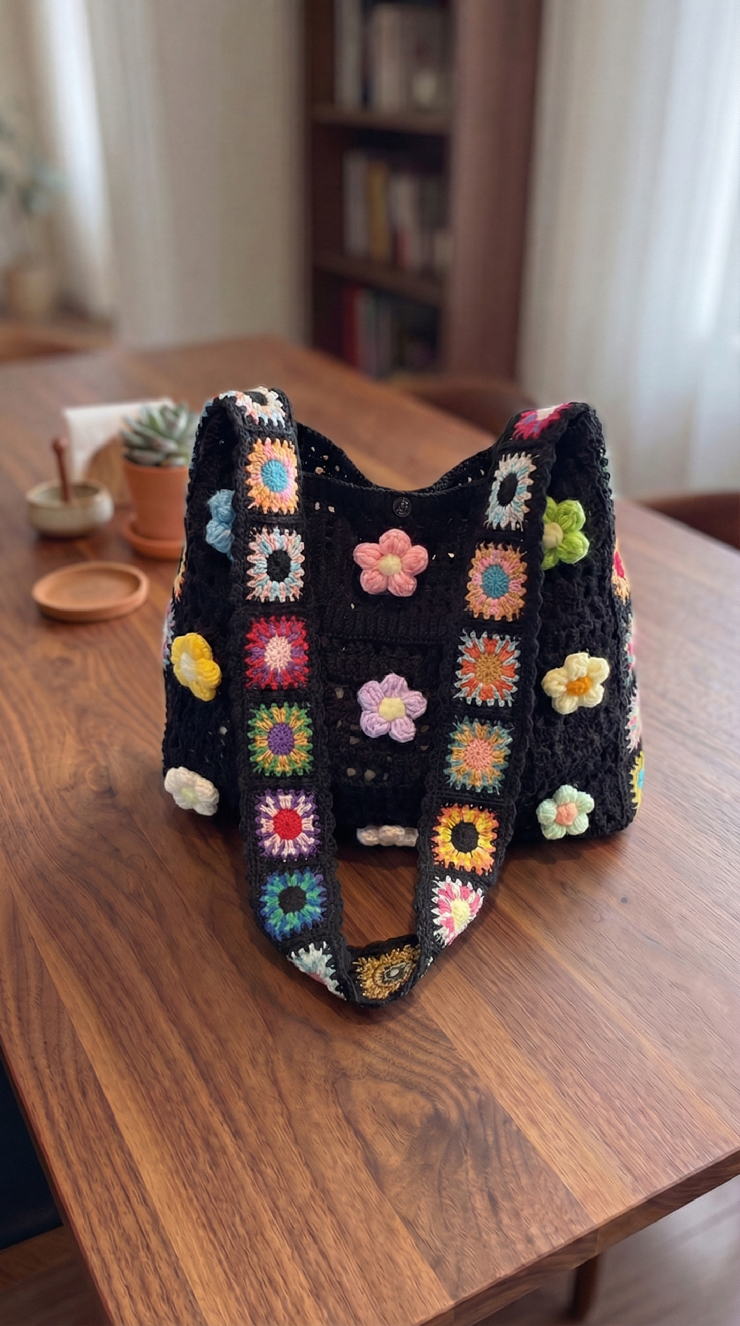 Black With Flowers