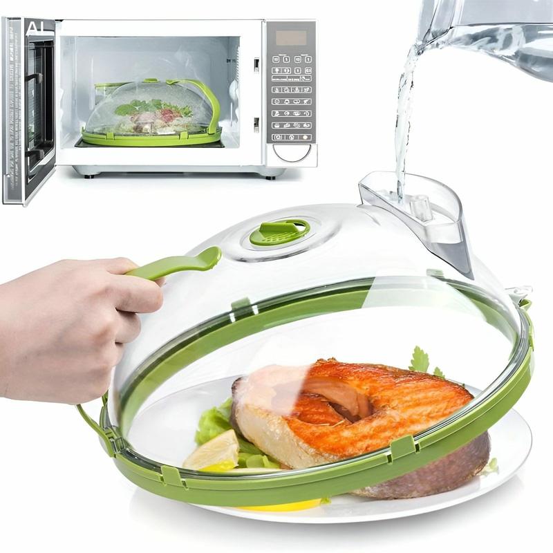 Microwave Splatter Cover with Water Steamer-OA