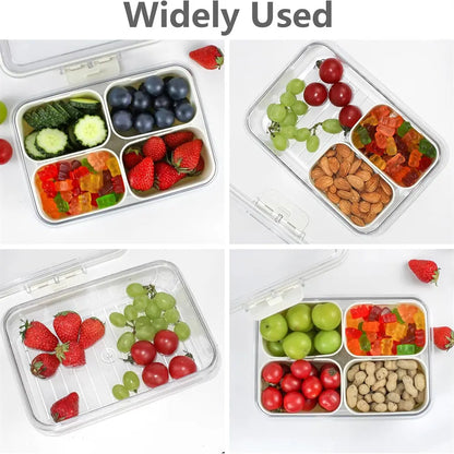 4-Compartment Meal Prep Organiser for Fruit and Vegetables, Ideal for Parties, Entertaining and Kitchen Use-OA