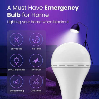 🎉LAST DAY 50% OFF -🔥2-in-1 Rechargeable LED Bulb | Emergency Backup & Daily Energy Saver-EV