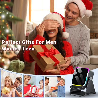🔥Final 3 Hours: 70%OFF🔥 Wireless Induction Audio Speaker Stand, 5in1 Cellphone Holder, Rechargeable Emergency Power Bank,360° Adjustable Mobile Tablet Stand with Colorful Ambient Light Gifts for Men Women-FO