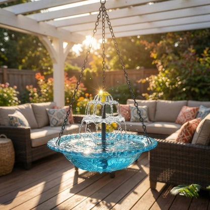 🐦2026 Spring special offer--Solar Cascade Hanging Bird Bath Fountain -KKK