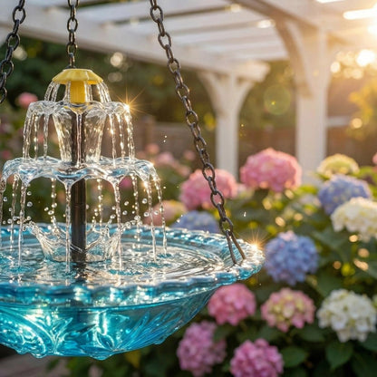 🐦2026 Spring special offer--Solar Cascade Hanging Bird Bath Fountain -KKK