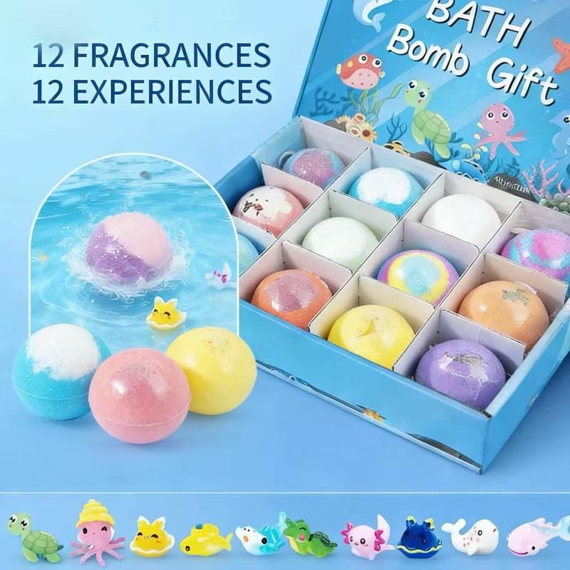 🛁 Natural Bath Bombs for Kids with Mega Bubbles & Surprise Inside 🥚✨-OA