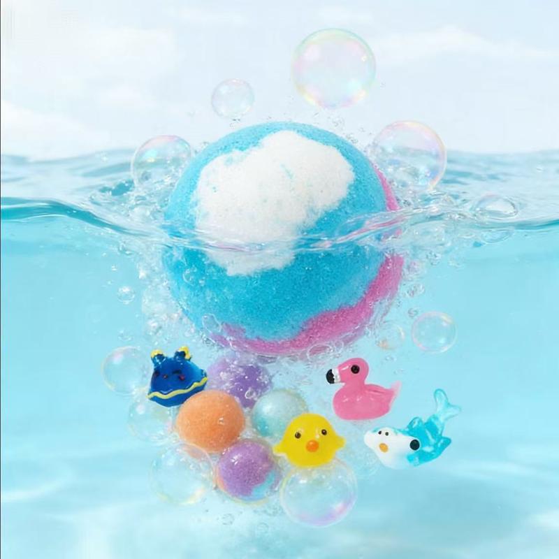 🛁 Natural Bath Bombs for Kids with Mega Bubbles & Surprise Inside 🥚✨-OA