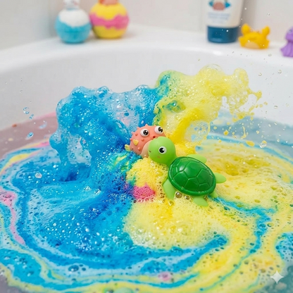 🛁 Natural Bath Bombs for Kids with Mega Bubbles & Surprise Inside 🥚✨-OA
