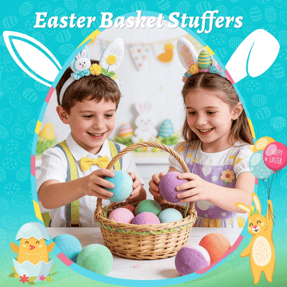 🛁 Natural Bath Bombs for Kids with Mega Bubbles & Surprise Inside 🥚✨-OA