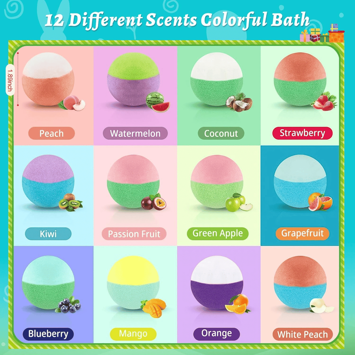 🛁 Natural Bath Bombs for Kids with Mega Bubbles & Surprise Inside 🥚✨-OA