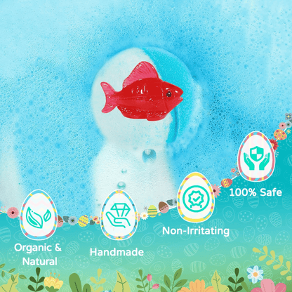 🛁 Natural Bath Bombs for Kids with Mega Bubbles & Surprise Inside 🥚✨-OA