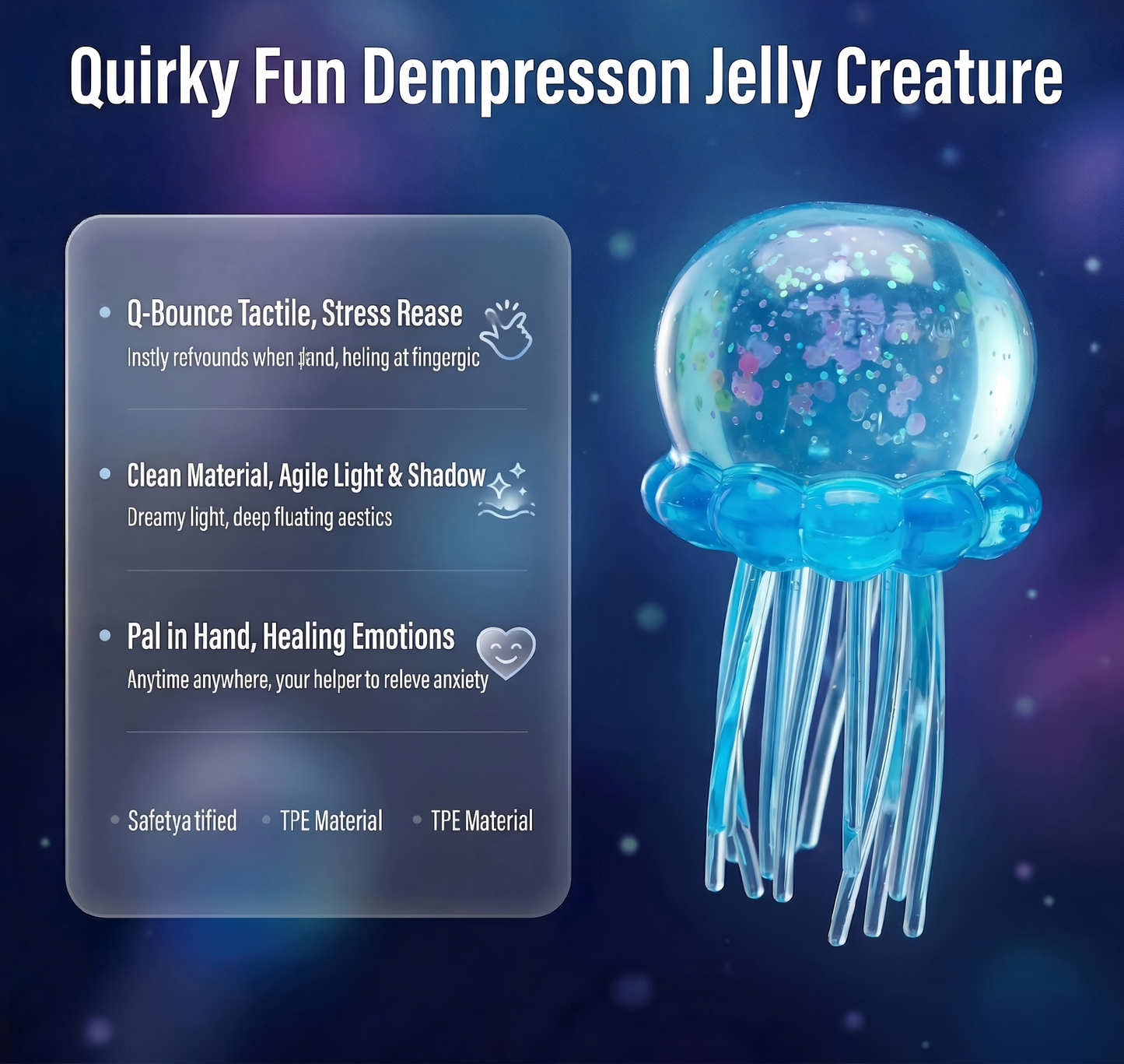 Schylling Jelly Squish | Soft Needoh Style Gel Filled Sensory Squeeze Toy-OA
