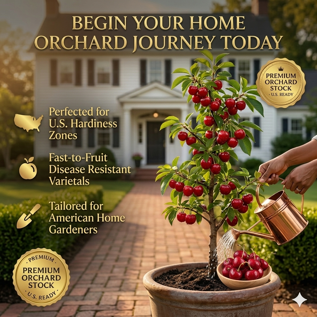 🍒✨The Ultimate Backyard Cherry Variety: Imparts Classic American Curb Appeal | High-Yield Orchard Grade Selection 🍒✨-BP