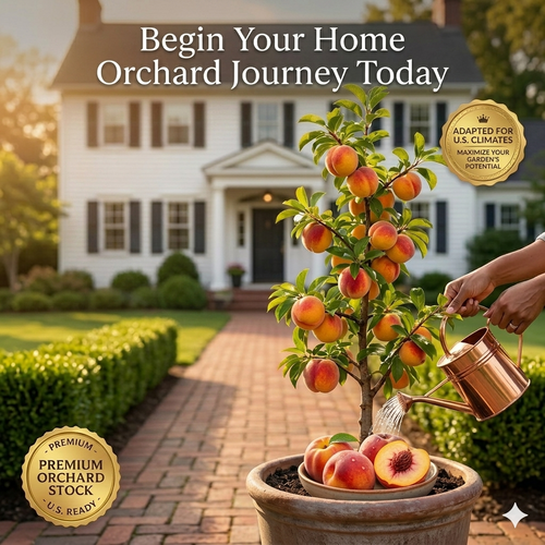 🍑The Ultimate Backyard Peach Duo: Giant Juicy Variety - Begin Your Home Orchard Journey Today-BP